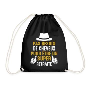 Retraité Chauve Cadeau Humour Citation Drôle 2024 - Sac de sport léger - noir - Devant