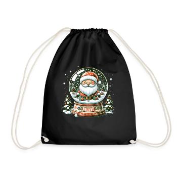 Croire Père Noël - Vacances Noël drôle en famille - Sac de sport léger - noir - Devant