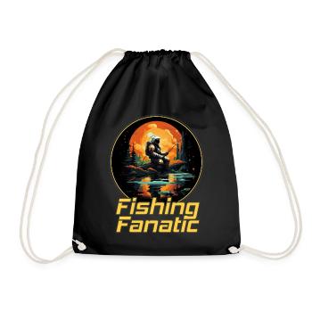 Fanatique de pêche - Astronaute - Sac de sport léger - noir - Devant