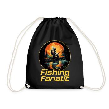 Fanatique de pêche - Astronaute - Sac de sport léger - noir - Devant