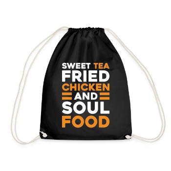 Sweet Tea Fried Chicken Southern Cuisine Soul Food - Drawstring Bag - black - Front