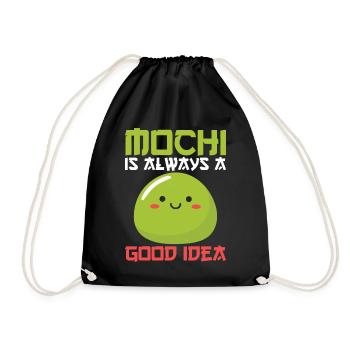 Kawaii Mochi Toujours une bonne idée Dessert japonais - Sac de sport léger - noir - Devant