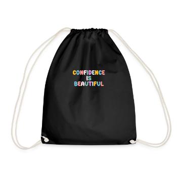 Be you! Self-confidence, positive thinking Motivation - Drawstring Bag - black - Front