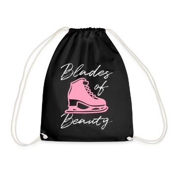 Figure Skater Figure Skating Club Girl Ice Skating - Drawstring Bag - black - Front