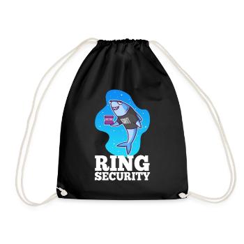 Ring Security Wedding - Drawstring Bag - black - Front