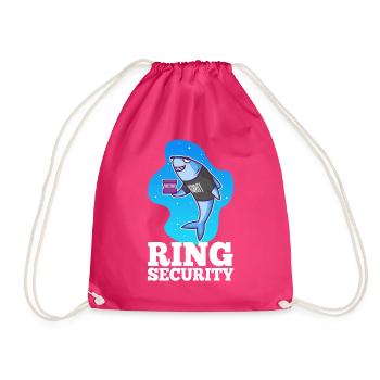 Ring Security Wedding - Drawstring Bag - fuchsia - Front