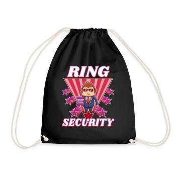 Ring Security Wedding - Turnbeutel - Schwarz - Vorne