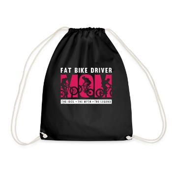 Fat Bike Driver Mom The Idol The Myth Bike Racing - Drawstring Bag - black - Front