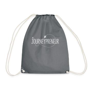 Journey Preneur Travel Agency - Drawstring Bag - grey - Front