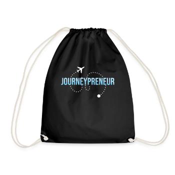 Journey Preneur Travel Agency - Drawstring Bag - black - Front