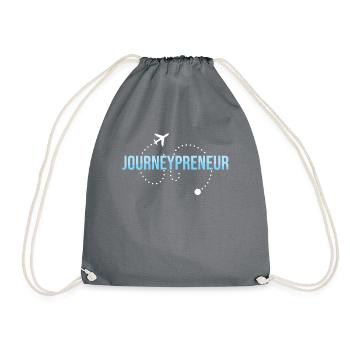 Journey Preneur Travel Agency - Drawstring Bag - grey - Front