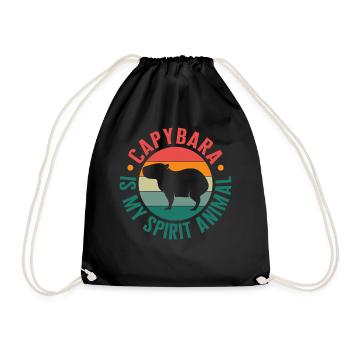 Chemise Capybara, Capybara est mon tee-shirt animal spirituel, - Sac de sport léger - noir - Devant