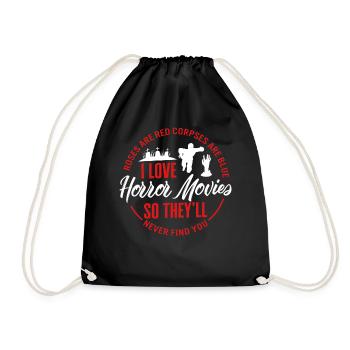 Chemise d’Halloween, j’aime les films d’horreur cimetière - Sac de sport léger - noir - Devant