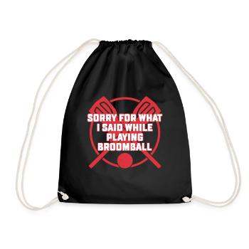Désolé pour ce que j’ai dit en jouant au ballon-balai - Sac de sport léger - noir - Devant