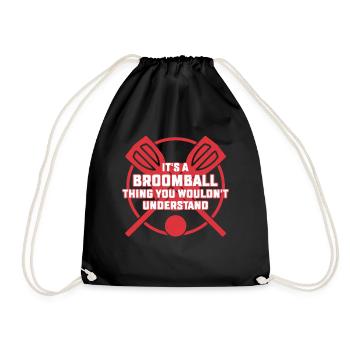 It's A Broomball Thing - Funny Broomball Player - Turnbeutel - Schwarz - Vorne