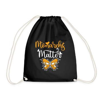 Le monarque me rend heureux - Papillon monarque - Sac de sport léger - noir - Devant