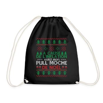 Pull Moche De Noël Humour Cadeau Noel - Sac de sport léger - noir - Devant