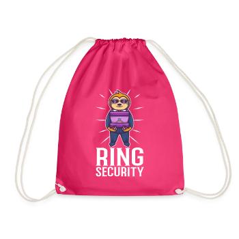 Ring Security Wedding - Drawstring Bag - fuchsia - Front