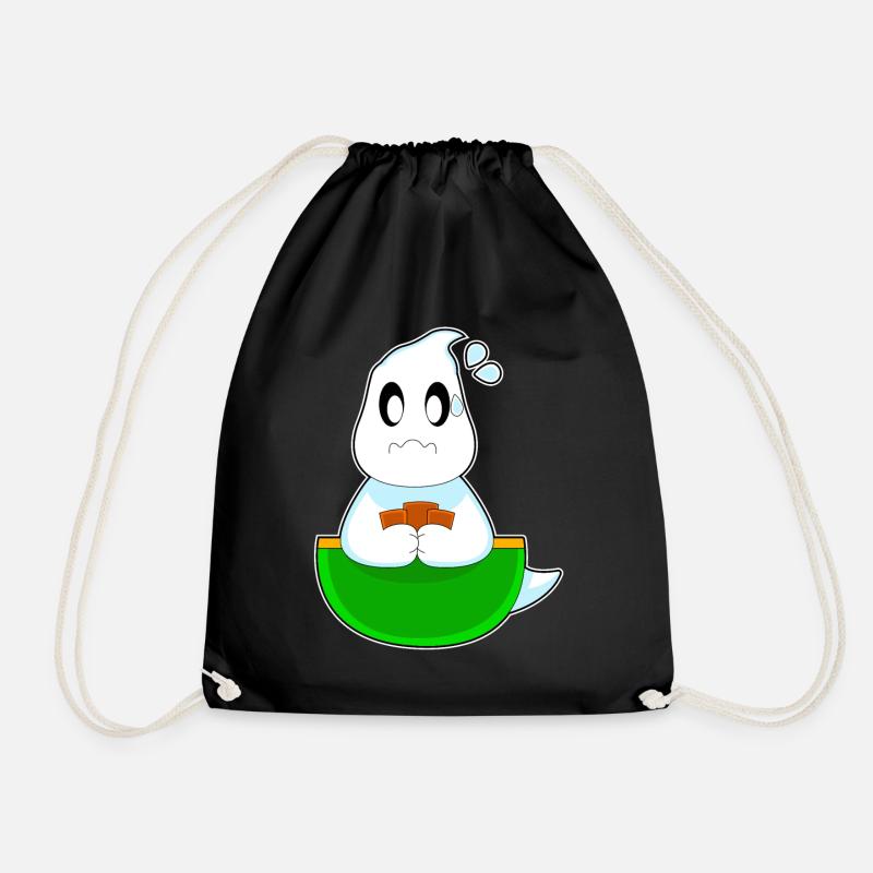 Geist Halloween Poker - Turnbeutel - Schwarz