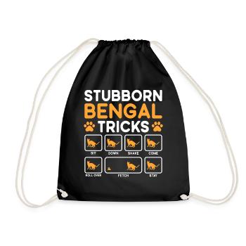 Stubborn Tricks Bengal Cat - Turnbeutel - Schwarz - Vorne