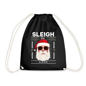 Sleigh Girl Sleigh Funny Ugly Christmas für Frauen - Turnbeutel - Schwarz - Vorne