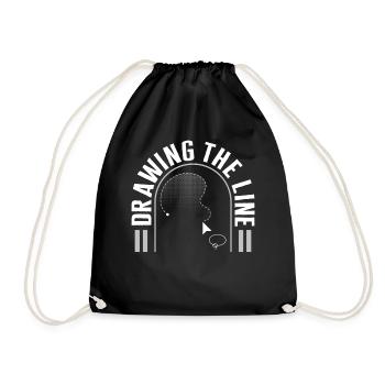 Graphic Design Shirt, Drawing The Line Lasso Tool - Drawstring Bag - black - Front