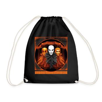 Broadway Phantom Sweatshirt, Theater Halloween - Drawstring Bag - black - Front