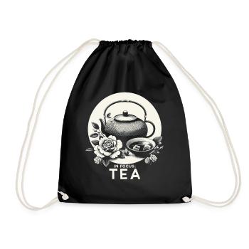 Moderne Teezeit: Asiatisch & Elegant - Turnbeutel - Schwarz - Vorne