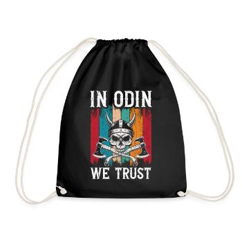 In Odin We Trust Viking - Turnbeutel - Schwarz - Vorne