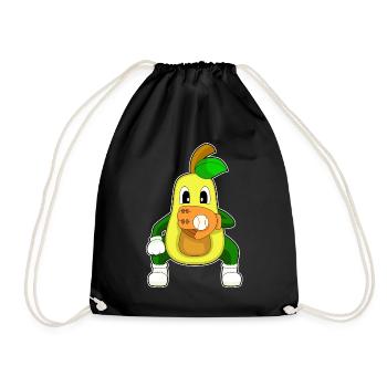 Avocado Baseball Baseball Glove Sports - Drawstring Bag - black - Front