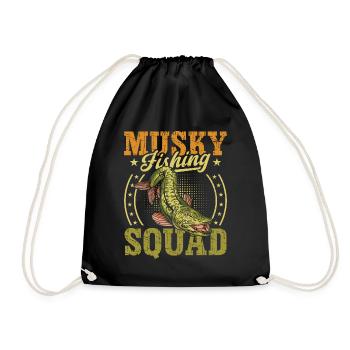 Musky Fishing Squad Musky Fishing - Drawstring Bag - black - Front
