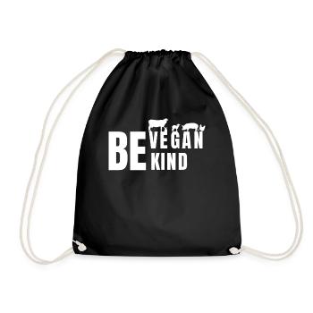 Be Vegan Be Kind Animal Love Veganism - Turnbeutel - Schwarz - Vorne