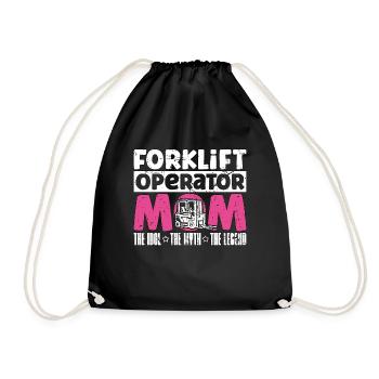 Forklift Operator Mom The Idol The Forklift Truck - Drawstring Bag - black - Front