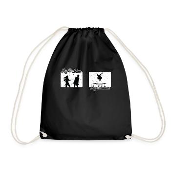 Trampoline Jumper My Problem My Pictogram Dad Mom - Drawstring Bag - black - Front