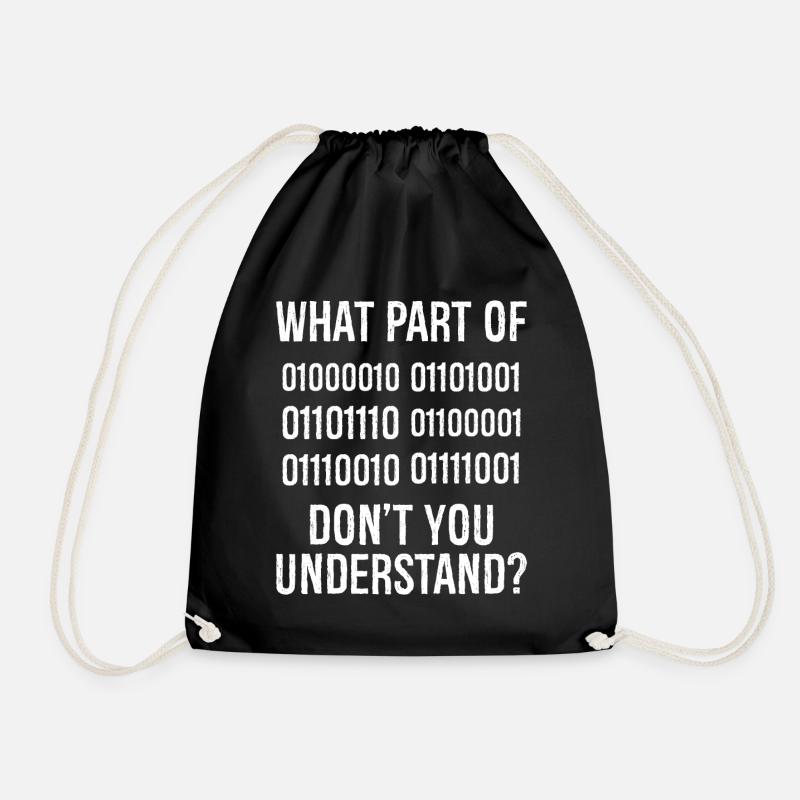 What Part of Binary Code Don't You Understand - Sac de sport léger - noir