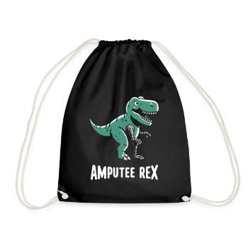 Amputierter Rex Tyrannosaurus Beinprothese - Turnbeutel - Schwarz - Vorne