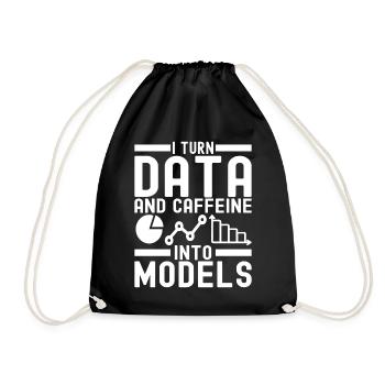 Data Science Data Analyst - Drawstring Bag - black - Front