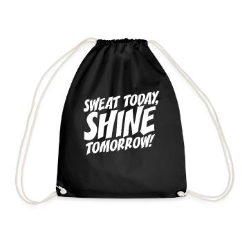 Transpirer aujourd’hui Briller demain Entraînement Sport Fitness - Sac de sport léger - noir - Devant