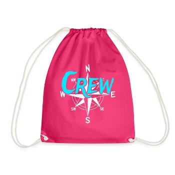 Crew Boat Crew Skipper Sailor Captain - Drawstring Bag - fuchsia - Front