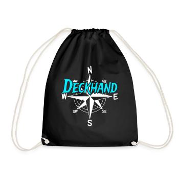Deckhand Boat Crew Skipper Sailor Crew Captain - Drawstring Bag - black - Front