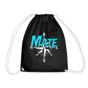 Maat Boots Crew Skipper Segler Kapitän - Turnbeutel - Schwarz - Vorne