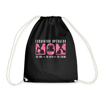 Opérateur d’excavatrice Mom The Idol Équipement lourd - Sac de sport léger - noir - Devant