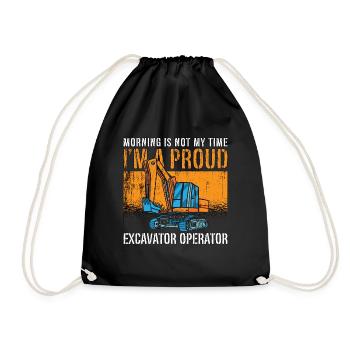 Opérateur d’excavatrice Le matin n’est pas mon excavatrice - Sac de sport léger - noir - Devant