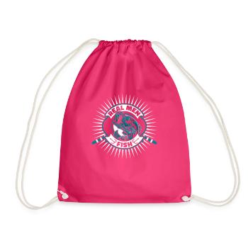 Vrais hommes poisson, pêcheur à la mouche, pêcheur à la volée, pêcheur à la ligne - Sac de sport léger - fuchsia - Devant