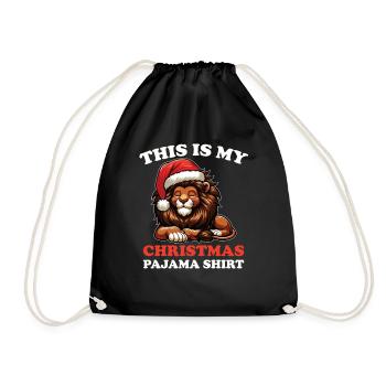 Pyjama de Noël Lion Lions - Sac de sport léger - noir - Devant