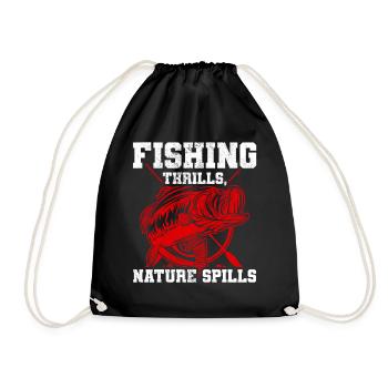 Pêche, pêcheur, pêcheur et pêche au brochet - Sac de sport léger - noir - Devant
