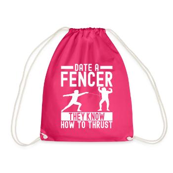 Fechten Fechtsport - Turnbeutel - Fuchsia - Vorne