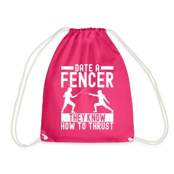 Fechten Fechtsport - Turnbeutel - Fuchsia - Vorne