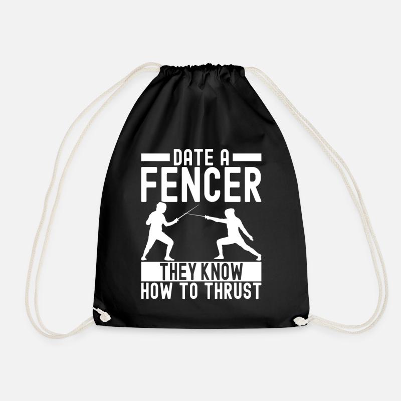 Fencing Fencing - Drawstring Bag - black