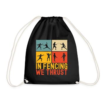 Fencing Fencing - Drawstring Bag - black - Front